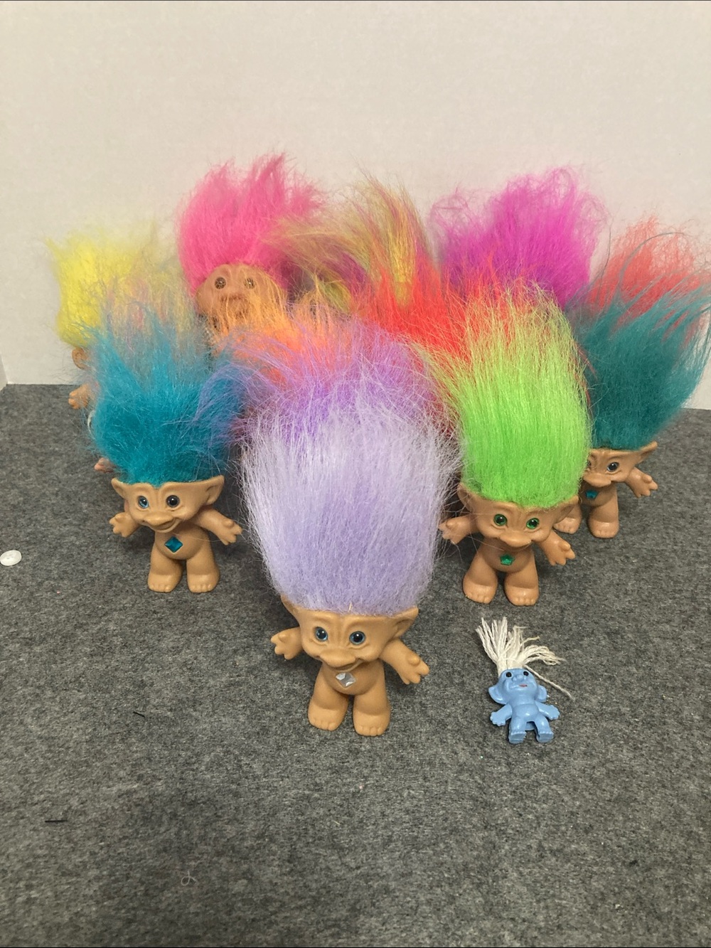 Trolls mixed lot of 14 vintage 80's and 90's Ace Russ Dam Norfin Undeede Bell